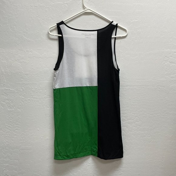 Derek Lam 10C Athleta Tank Top Women’s M‎ Green Blue White Colorblock Hi Lo Hem - Picture 5 of 9